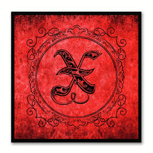 Load image into Gallery viewer, Alphabet X Red Canvas Print Black Frame Kids Bedroom Wall Décor Home Art