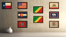 Load image into Gallery viewer, Congo Republic Country Flag Vintage Canvas Print with Brown Picture Frame Home Decor Gifts Wall Art Decoration Artwork