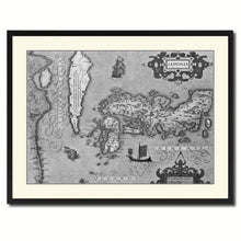 Load image into Gallery viewer, Japan Vintage B&W Map Canvas Print, Picture Frame Home Decor Wall Art Gift Ideas