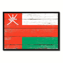 Load image into Gallery viewer, Oman Country National Flag Vintage Canvas Print with Picture Frame Home Decor Wall Art Collection Gift Ideas