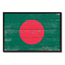Load image into Gallery viewer, Bangladesh Country National Flag Vintage Canvas Print with Picture Frame Home Decor Wall Art Collection Gift Ideas