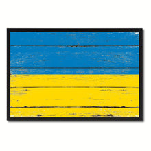 Load image into Gallery viewer, Ukraine Country National Flag Vintage Canvas Print with Picture Frame Home Decor Wall Art Collection Gift Ideas