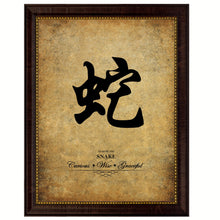 Load image into Gallery viewer, Zodiac Snake Horoscope Canvas Print Brown Picture Frame Home Decor Wall Art Gift Ideas