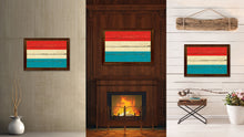 Load image into Gallery viewer, Luxembourg Country Flag Vintage Canvas Print with Brown Picture Frame Home Decor Gifts Wall Art Decoration Artwork