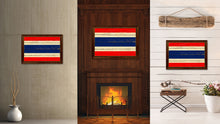 Load image into Gallery viewer, Thailand Country Flag Vintage Canvas Print with Brown Picture Frame Home Decor Gifts Wall Art Decoration Artwork