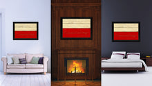 Load image into Gallery viewer, Poland & Polish Country Flag Vintage Canvas Print with Black Picture Frame Home Decor Gifts Wall Art Decoration Artwork