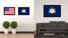 Load image into Gallery viewer, Kentucky State Flag Canvas Print with Custom Black Picture Frame Home Decor Wall Art Decoration Gifts