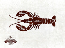 Load image into Gallery viewer, Beef, Chicken, Duck, Goose, Lamb, Pork, Turkey, Crab, Fish, Lobster, Shrimp Meat Cow Cuts Butchers Chart