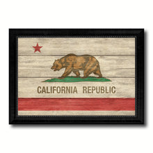 Load image into Gallery viewer, California State Flag Texture Canvas Print with Black Picture Frame Home Decor Man Cave Wall Art Collectible Decoration Artwork Gifts