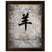 Load image into Gallery viewer, Zodiac Ram Horoscope Canvas Print Brown Picture Frame Home Decor Wall Art Gift Ideas