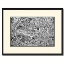 Load image into Gallery viewer, Christian Celestial Hemisphere Vintage B&W Map Canvas Print, Picture Frame Home Decor Wall Art Gift Ideas