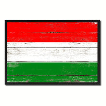 Load image into Gallery viewer, Hungary Country National Flag Vintage Canvas Print with Picture Frame Home Decor Wall Art Collection Gift Ideas