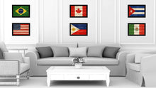 Load image into Gallery viewer, Philippines Country Flag Texture Canvas Print with Black Picture Frame Home Decor Wall Art Decoration Collection Gift Ideas