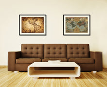 Load image into Gallery viewer, America Vintage Antique Map Wall Art Home Decor Gift Ideas Canvas Print Custom Picture Frame
