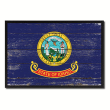 Load image into Gallery viewer, Idaho State Flag Vintage Canvas Print with Black Picture Frame Home DecorWall Art Collectible Decoration Artwork Gifts
