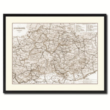 Load image into Gallery viewer, Central Germany Vintage Sepia Map Canvas Print, Picture Frame Gifts Home Decor Wall Art Decoration