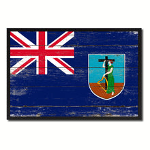 Load image into Gallery viewer, Montserrat Country National Flag Vintage Canvas Print with Picture Frame Home Decor Wall Art Collection Gift Ideas