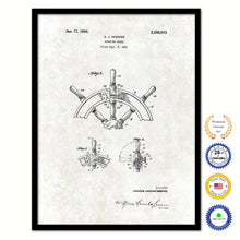 Load image into Gallery viewer, 1941 Steering Wheel Old Patent Art Print on Canvas Custom Framed Vintage Home Decor Wall Decoration Great for Gifts