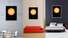 Load image into Gallery viewer, Sun Print on Canvas Planets of Solar System Silver Picture Framed Art Home Decor Wall Office Decoration