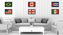 Load image into Gallery viewer, Georgia Country Flag Texture Canvas Print with Black Picture Frame Home Decor Wall Art Decoration Collection Gift Ideas