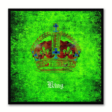 Load image into Gallery viewer, King Green Canvas Print Black Frame Kids Bedroom Wall Home Décor