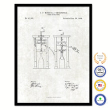Load image into Gallery viewer, 1864 Wine Cork Extractor Old Patent Art Print on Canvas Custom Framed Vintage Home Decor Wall Decoration Great for Gifts