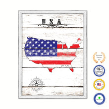 Load image into Gallery viewer, USA Flag Gifts Home Decor Wall Art Canvas Print with Custom Picture Frame