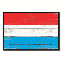 Load image into Gallery viewer, Luxembourg Country National Flag Vintage Canvas Print with Picture Frame Home Decor Wall Art Collection Gift Ideas