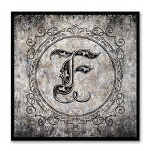 Load image into Gallery viewer, Alphabet F Black Canvas Print Black Frame Kids Bedroom Wall Décor Home Art