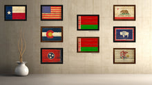 Load image into Gallery viewer, Belarus Country Flag Vintage Canvas Print with Black Picture Frame Home Decor Gifts Wall Art Decoration Artwork