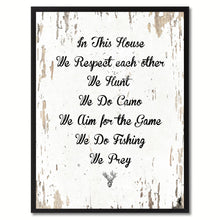 Load image into Gallery viewer, In This House We Respect Each Other Saying Canvas Print, Black Picture Frame Home Decor Wall Art Gifts
