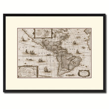 Load image into Gallery viewer, America Vintage Sepia Map Canvas Print, Picture Frame Gifts Home Decor Wall Art Decoration