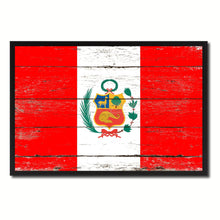 Load image into Gallery viewer, Peru Country National Flag Vintage Canvas Print with Picture Frame Home Decor Wall Art Collection Gift Ideas