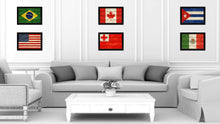 Load image into Gallery viewer, Tonga Country Flag Texture Canvas Print with Black Picture Frame Home Decor Wall Art Decoration Collection Gift Ideas
