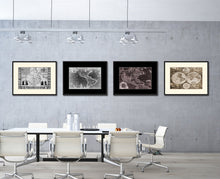 Load image into Gallery viewer, Cambridgeshire Vintage B&W Map Canvas Print, Picture Frame Home Decor Wall Art Gift Ideas