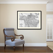 Load image into Gallery viewer, Canada Alaska Vintage B&W Map Canvas Print, Picture Frame Home Decor Wall Art Gift Ideas