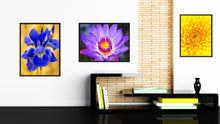 Load image into Gallery viewer, Purple Lotus Flower Framed Canvas Print Home Décor Wall Art