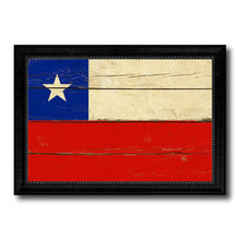 Load image into Gallery viewer, Chile Country Flag Vintage Canvas Print with Black Picture Frame Home Decor Gifts Wall Art Decoration Artwork