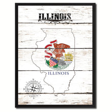 Load image into Gallery viewer, Illinois State Flag Gifts Home Decor Wall Art Canvas Print Picture Frames