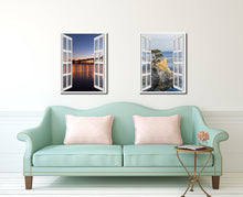 Load image into Gallery viewer, Huntington Beach California Picture French Window Canvas Print with Frame Gifts Home Decor Wall Art Collection