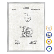 Load image into Gallery viewer, 1896 Bicycle Trainer Old Patent Art Print on Canvas Custom Framed Vintage Home Decor Wall Decoration Great for Gifts