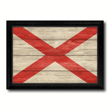 Load image into Gallery viewer, Alabama State Flag Texture Canvas Print with Black Picture Frame Home Decor Man Cave Wall Art Collectible Decoration Artwork Gifts