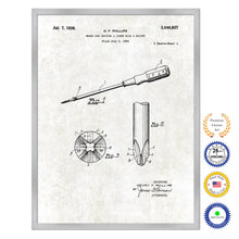 Load image into Gallery viewer, 1936 Screwdriver with Driver Old Patent Art Print on Canvas Custom Framed Vintage Home Decor Wall Decoration Great for Gifts