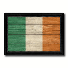 Load image into Gallery viewer, Ireland Country Flag Texture Canvas Print with Black Picture Frame Home Decor Wall Art Decoration Collection Gift Ideas