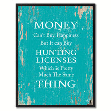 Load image into Gallery viewer, Money Can't Buy Happiness Saying Canvas Print, Black Picture Frame Home Decor Wall Art Gifts