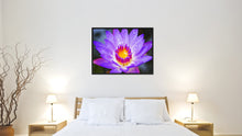 Load image into Gallery viewer, Purple Lotus Flower Framed Canvas Print Home Décor Wall Art