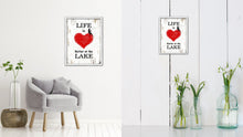 Load image into Gallery viewer, Life Is Better At The Lake Vintage Saying Gifts Home Decor Wall Art Canvas Print with Custom Picture Frame