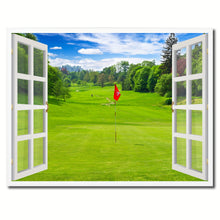 Load image into Gallery viewer, Landscape Golf Field Picture French Window Framed Canvas Print Home Decor Wall Art Collection
