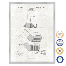 Load image into Gallery viewer, 1899 Golf Club Old Patent Art Print on Canvas Custom Framed Vintage Home Decor Wall Decoration Great for Gifts