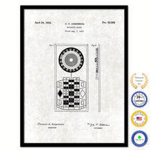 Load image into Gallery viewer, 1934 Roulette Wheel Board Old Patent Art Print on Canvas Custom Framed Vintage Home Decor Wall Decoration Great for Gifts